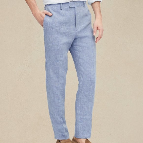 Banana Republic Other - Banana Republic Slim Tapered Linen Suit Pant size 32/30 Bright Blue